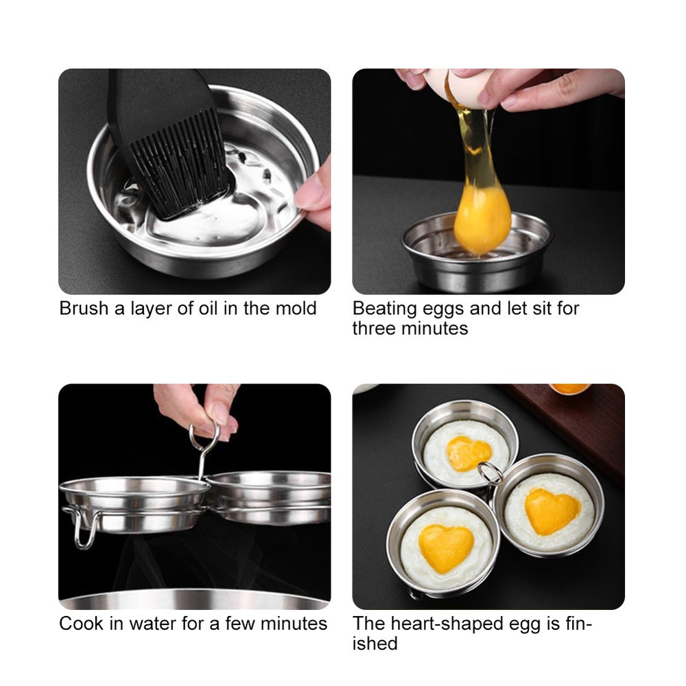 304 Stainless Steel Egg Cooker For Delicate Fried Egg Making