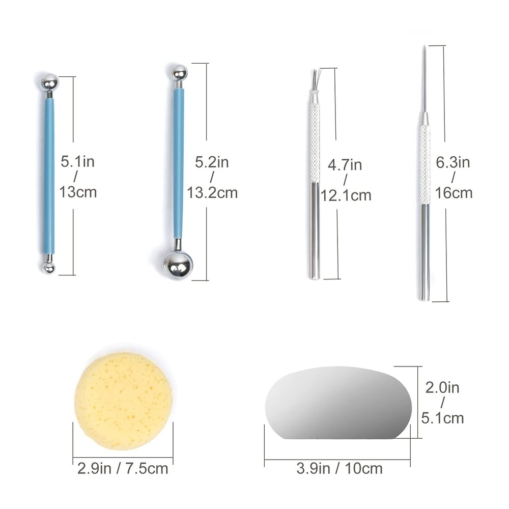 Nozomy Clay Tools,12PCS Pottery Sculpting Tool Set