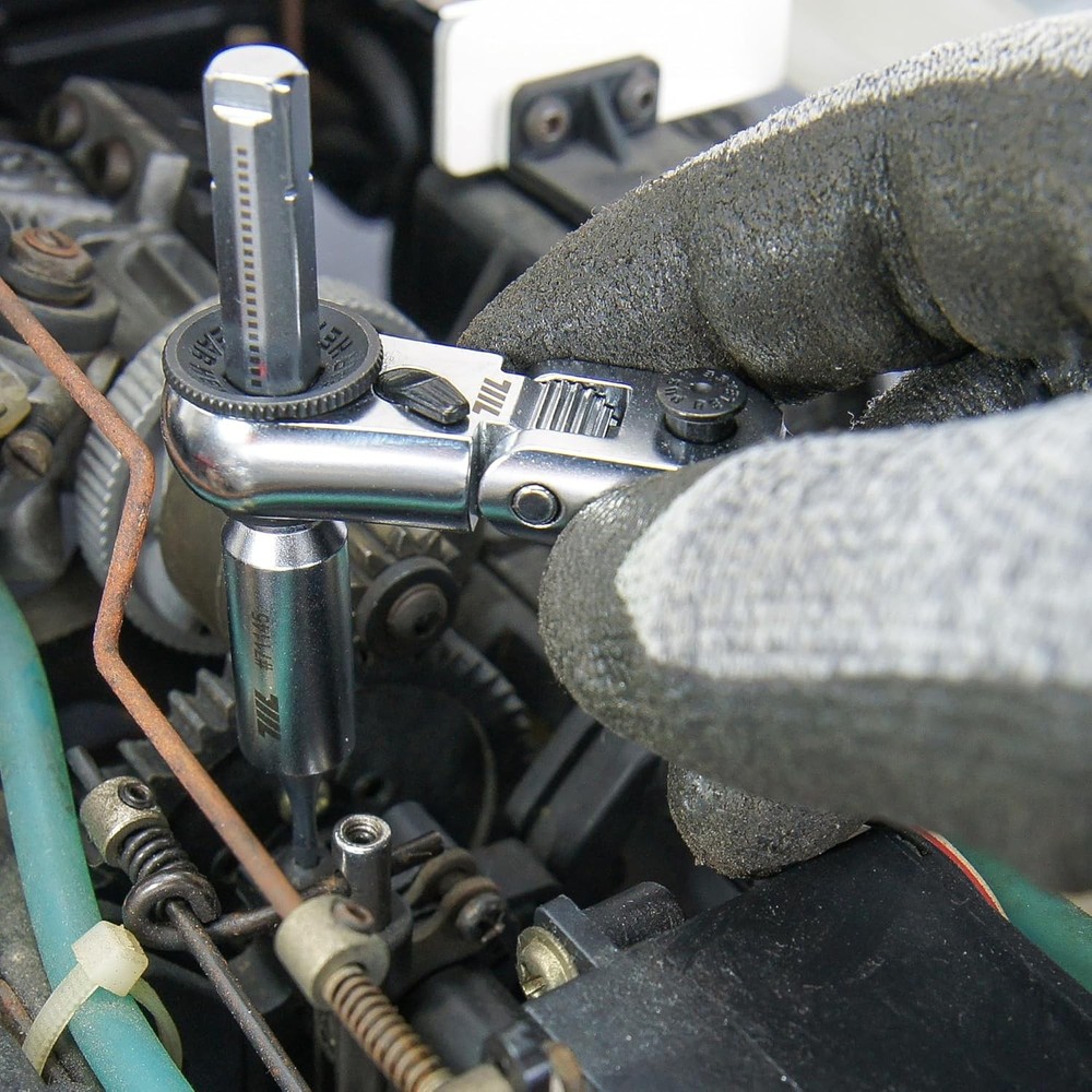 Mini 1/4" Ratchet Wrench with Socket Extension for EDC