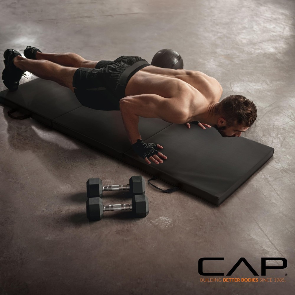 Folding Exercise Mat – Durable, AntiTear, Thick Padding for Fitness, Aerobics...