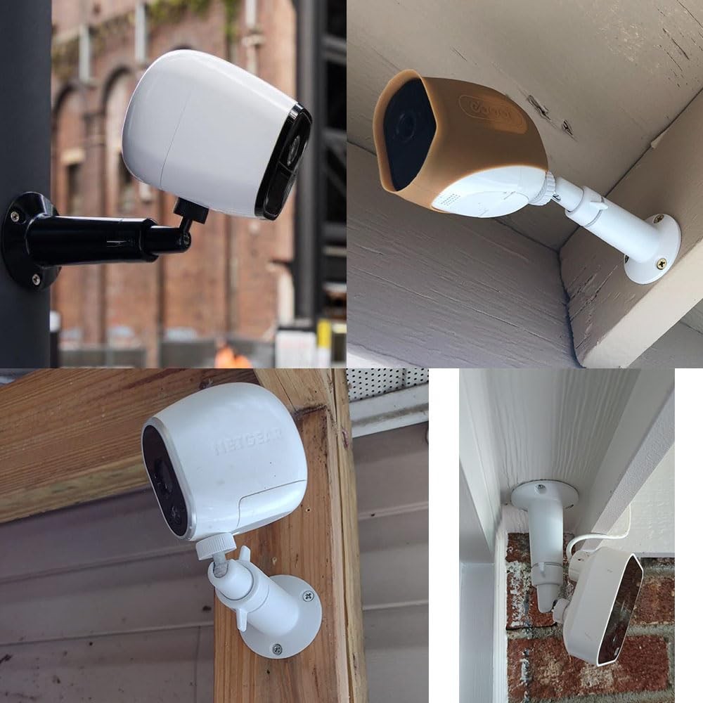 2Pack Security Wall Mount Bracket for Ring Stick Up Cam & White