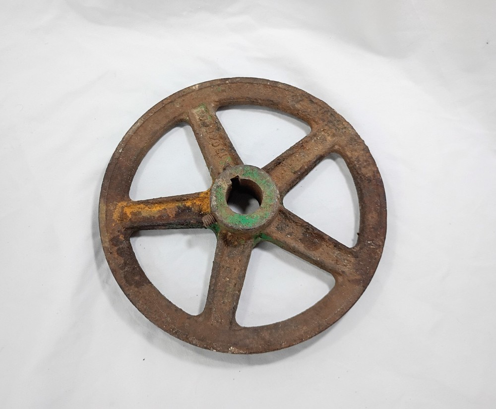 Antique Iron V Groove Pulley Rustic Decor