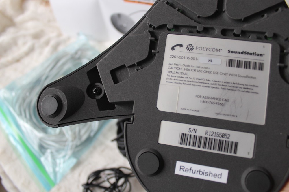 Polycom SoundStation 2 Conference Speaker Phone Wall Module External Microphone