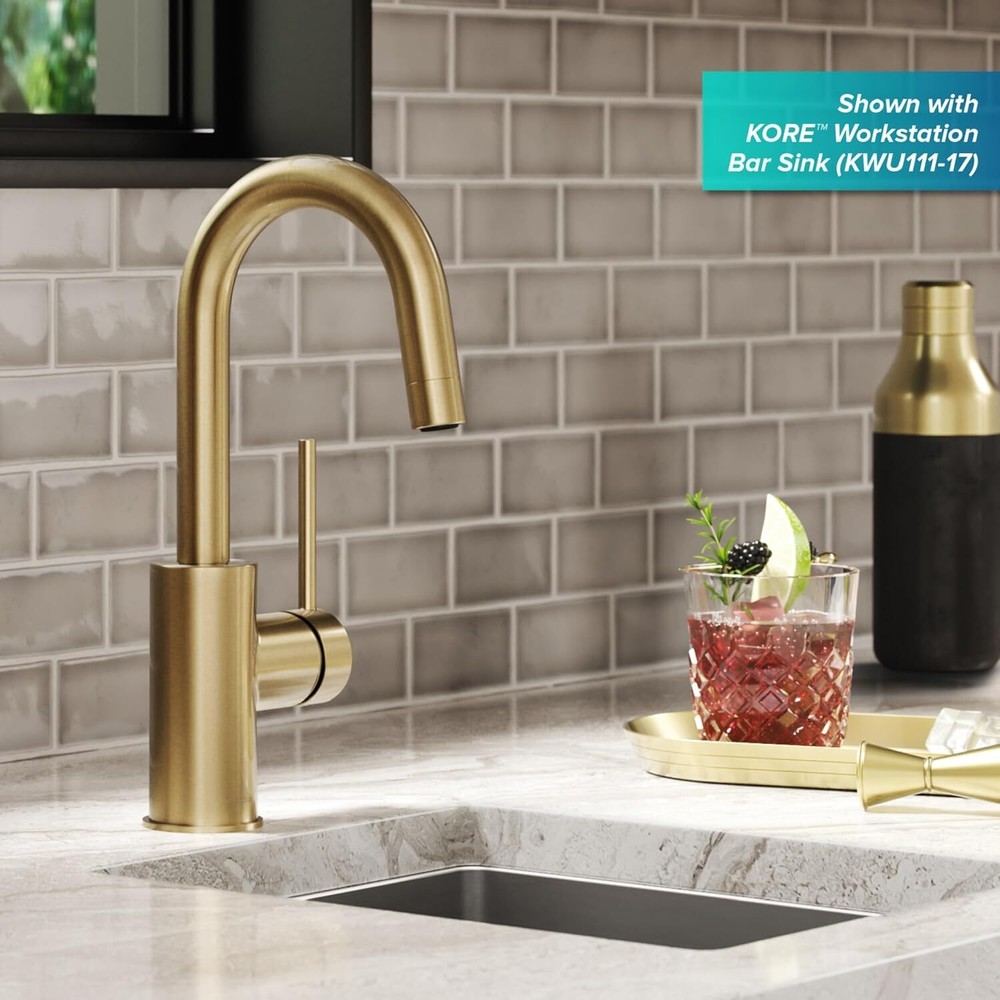 Oletto Single Handle Kitchen Bar Faucet QuickDockTop Mount Installation Assembly