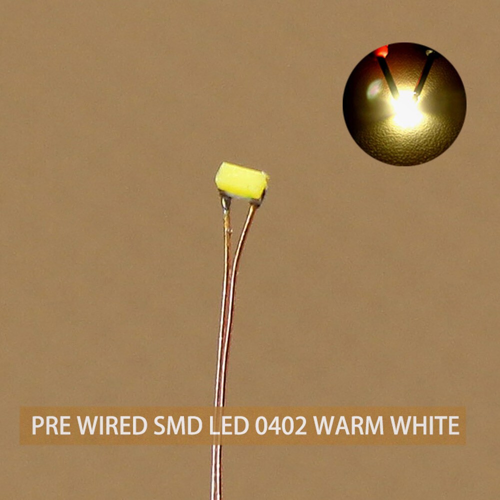 20pcs Pre-wired micro 0.1mm Copper Wire SMD LED 0402 Light Different Colors