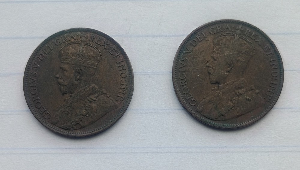 1916 & 1918 Canada One Cent Coin Lot