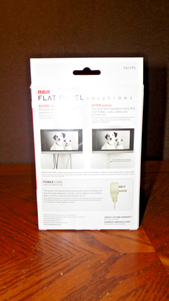 RCA flat Panel Solution FA11PC 11ft Power Cord White, FREE SHIPPING