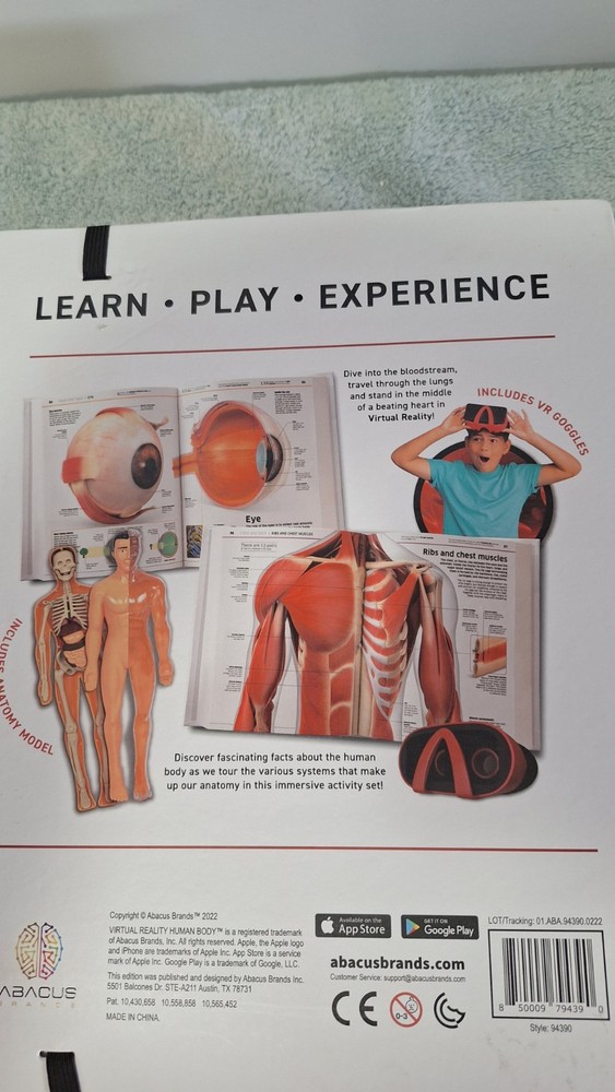 Abacus Brands Virtual Reality Human Body Learning Activity Set VR Goggles