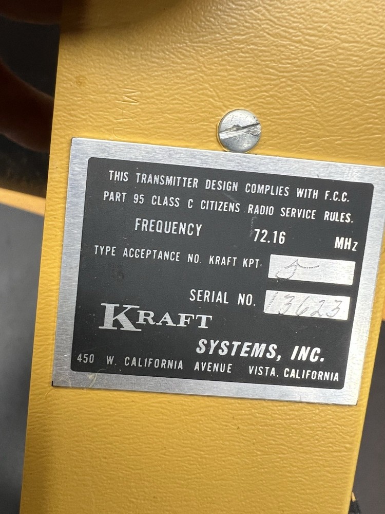 Vintage RC Kraft Transmitter RC Radio Controller Dual Stick And Servo