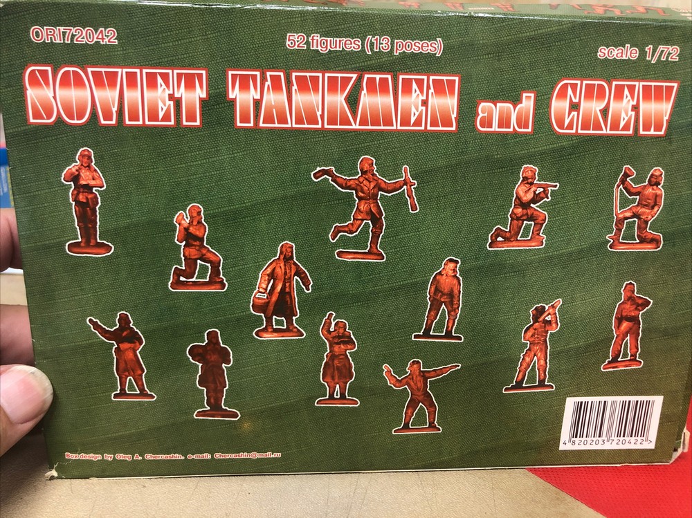 Orion Figures 1/72 scale WWII Soviet Tankmen & Crew plastic figures