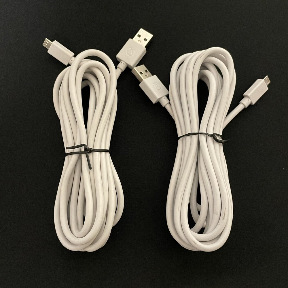 2X POWER A Charging Cable Connection Micro USB Cable Xbox one controller 10ft