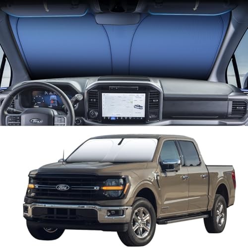 Windshield Sun Shade for Cars, Front Windshield Sunshade with Custom-Fit Medium