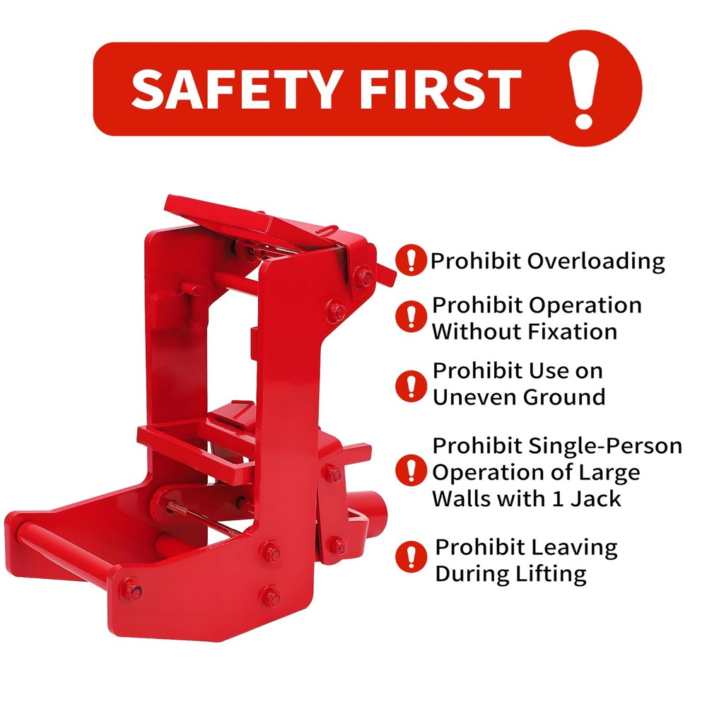 Heavy-Duty Cast Iron Wall Jack - 1000 Lbs Capacity, Portable for Framing