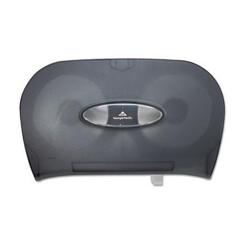 High Capacity Double Roll Dispenser Sliding Gate Waste Minimizing Plastic Cover