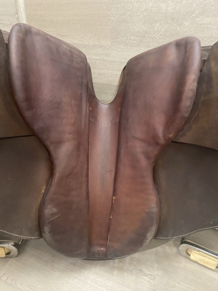 English Leather Close Contact Saddle Unknown Maker VGC