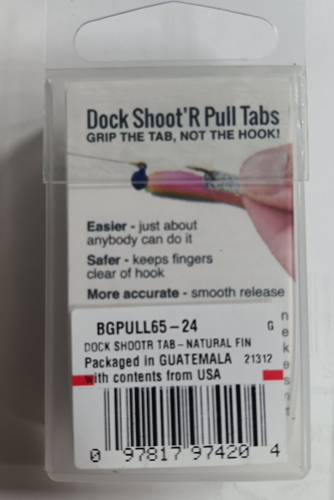 Bobby Garland Dock Shoot'R Pull Tabs(48 Tabs Total!) Natural Fin