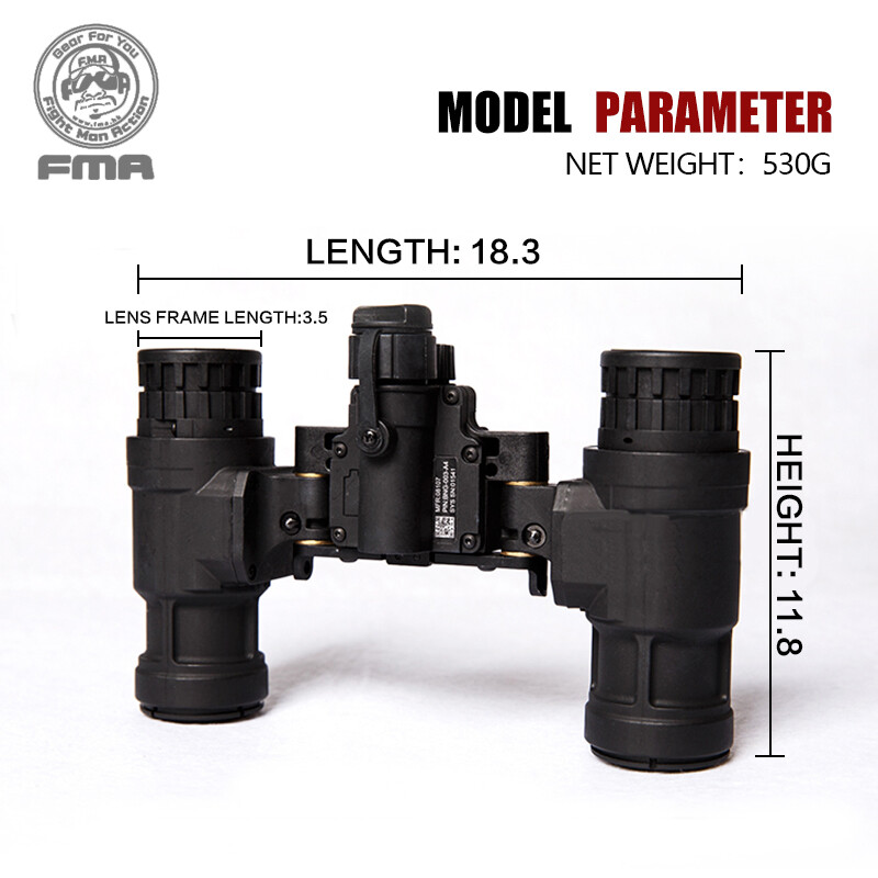 FMA Airsoft Binocular Helmet NVG PVS31 Dummy with Light Function Tactical Gear