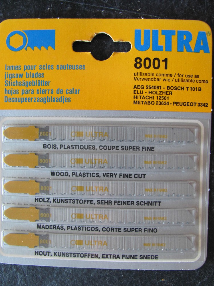 ULTRA 5 Pack Jigsaw Blades New 8001