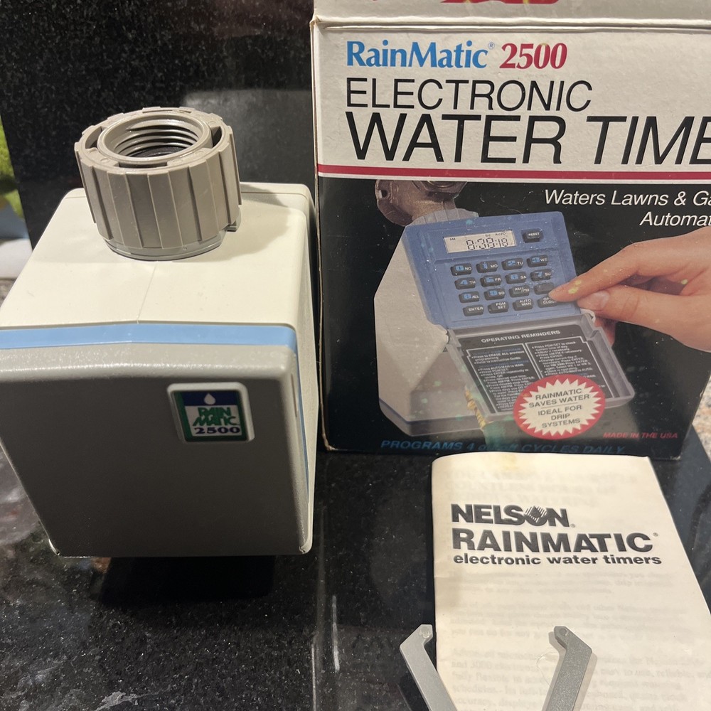 RainMatic 2500 Electronic Water Timer 4 Cycles/Day USA made