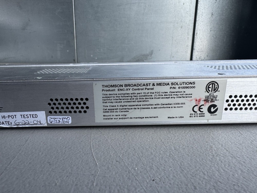 Grass Valley Encore ENC-XY Universal XY Programmable Control Panel (Tested)