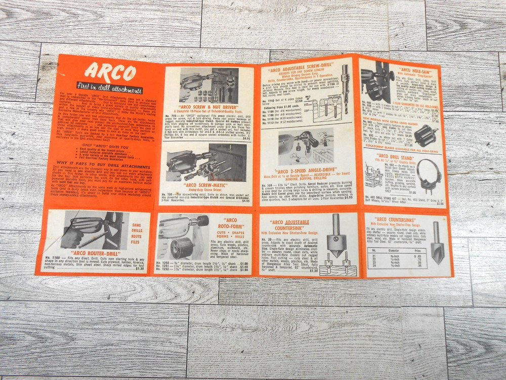VTG Arco Do It Yourself DIY Workshop Tools Information Brochure Catalog