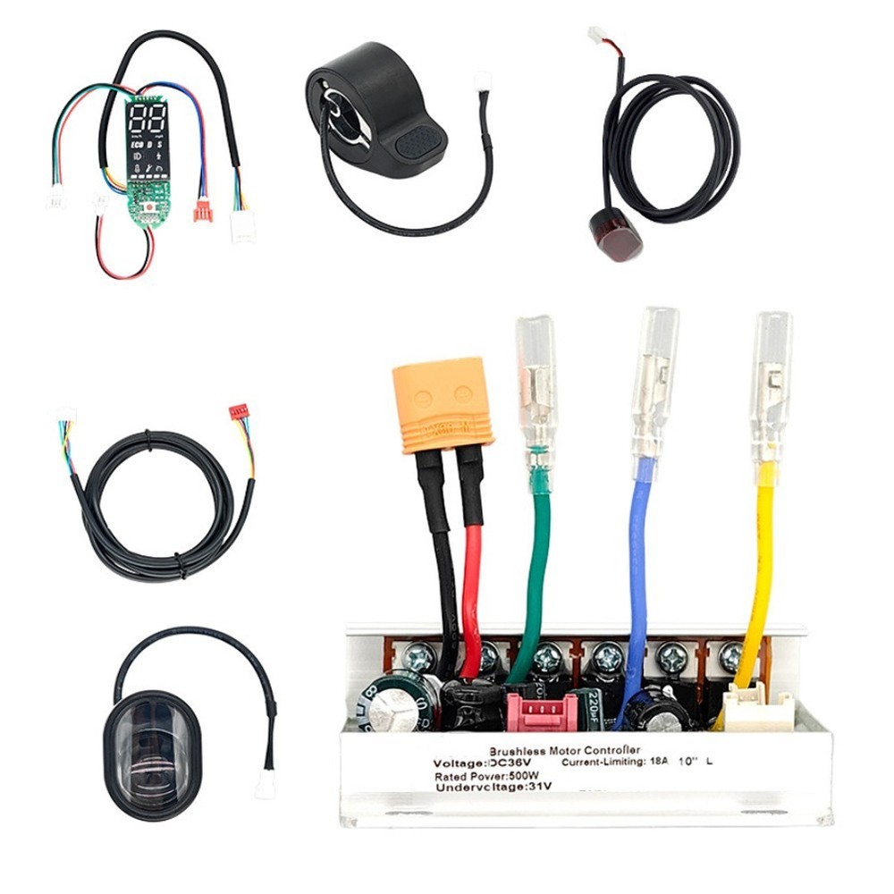 Electric Scooter Controller Set 36V 500W with LED Display and Accelerator