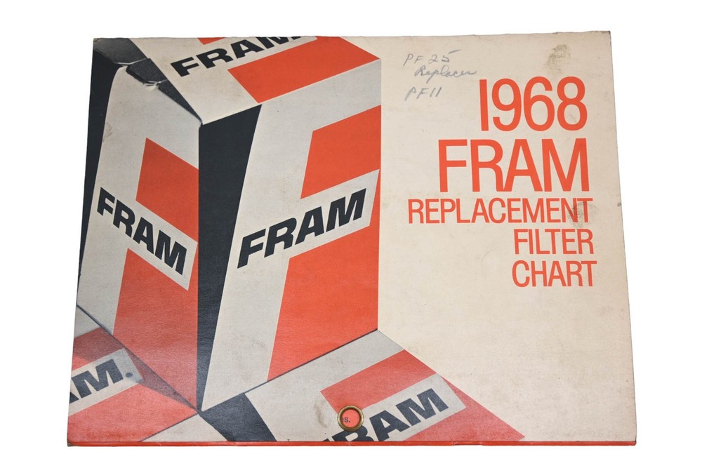 Fram DP012-45 1968 Replacement Filter Chart