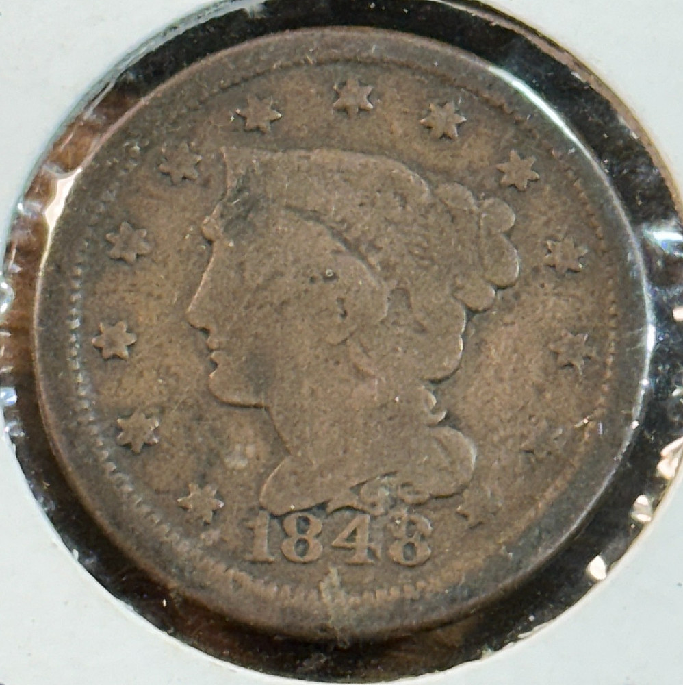 1848 Large Cent Nice Original Good Choice Planchet CHRC