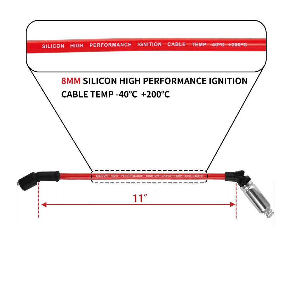 (8x) High Performance Spark Plug Ignition Wires Fits For 1999-2006 CHEVY GMC V8