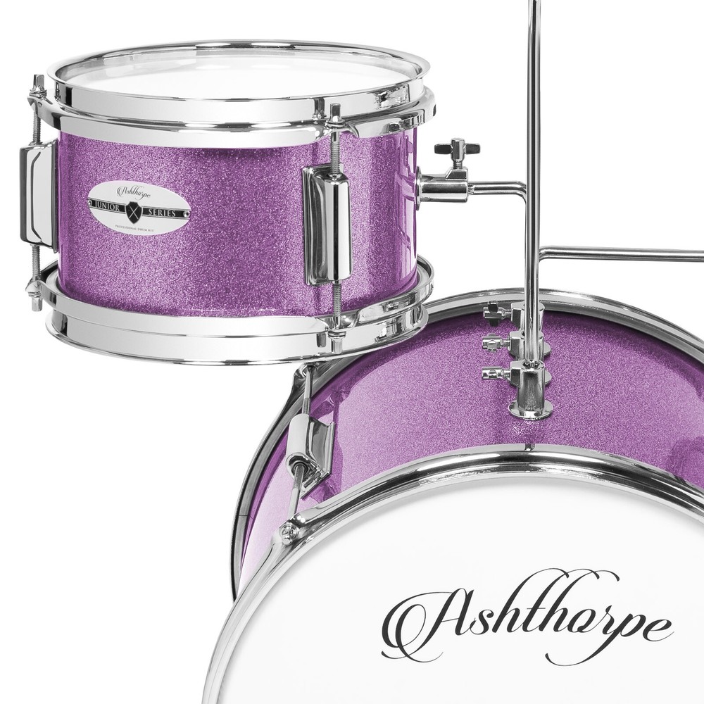 OPEN BOX - 3-Piece Junior Drum Set - Complete Mini Beginner Kit - Purple