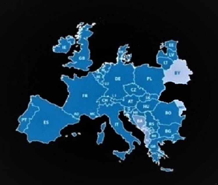 Europe GPS Map 2025 for Garmin devices on microSD