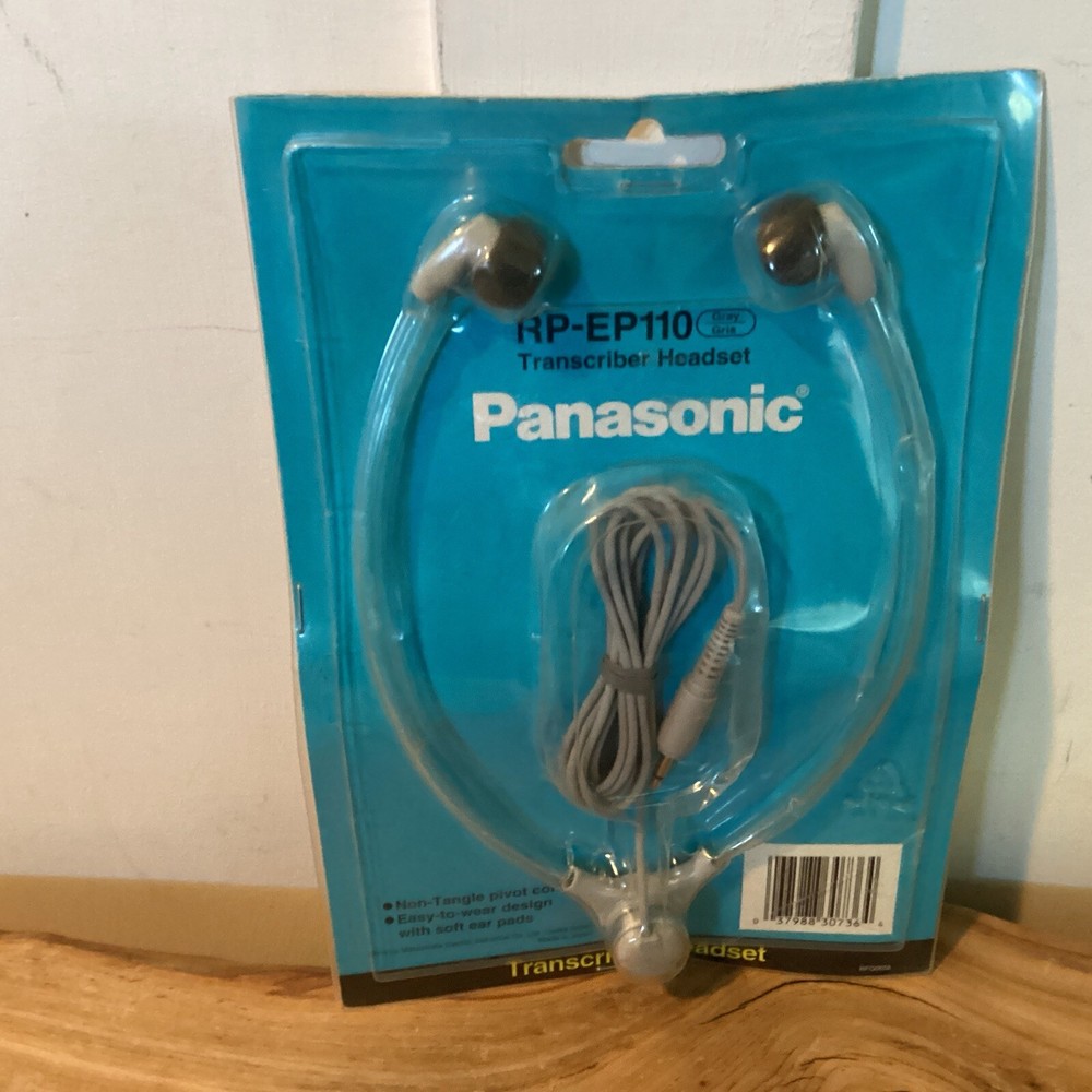 Panasonic Transcriber Headset RP-EP110 Gray New in Box