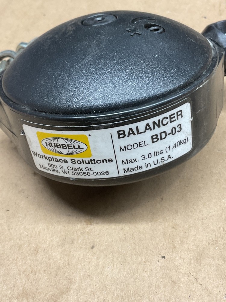 Hubbell BD-03 Retractable Tool Balancer 3Lb., 6 Ft. Cable #4010C135PR4