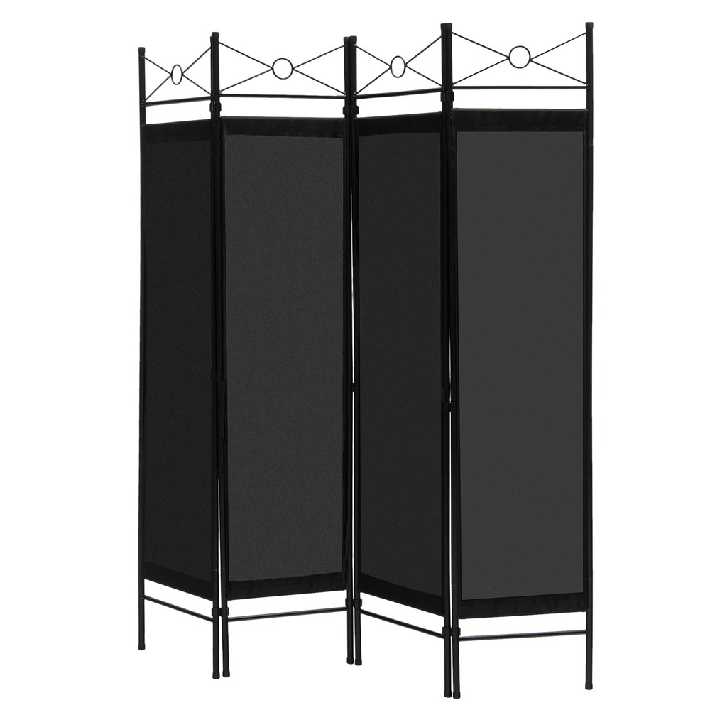 6 FT Folding Room Divider 4-Panel Privacy Screen Freestanding Partition Screen