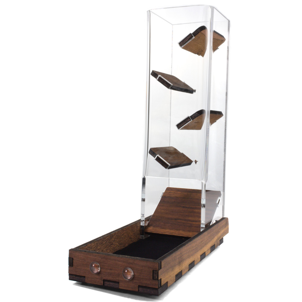 C4Labs Tall Dice Tower – Walnut Veneer