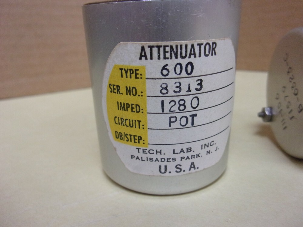 Tech lab Inc Chromatograph Attenuator Type 600 Imped 1280 , Used