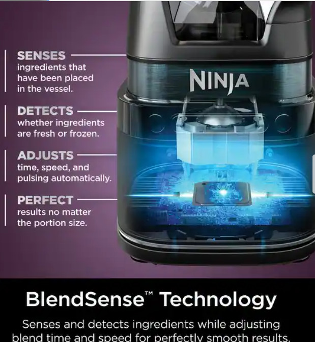 Ninja TB401 Detect Power Kitchen System Pro Blender Food Processor BlendSense