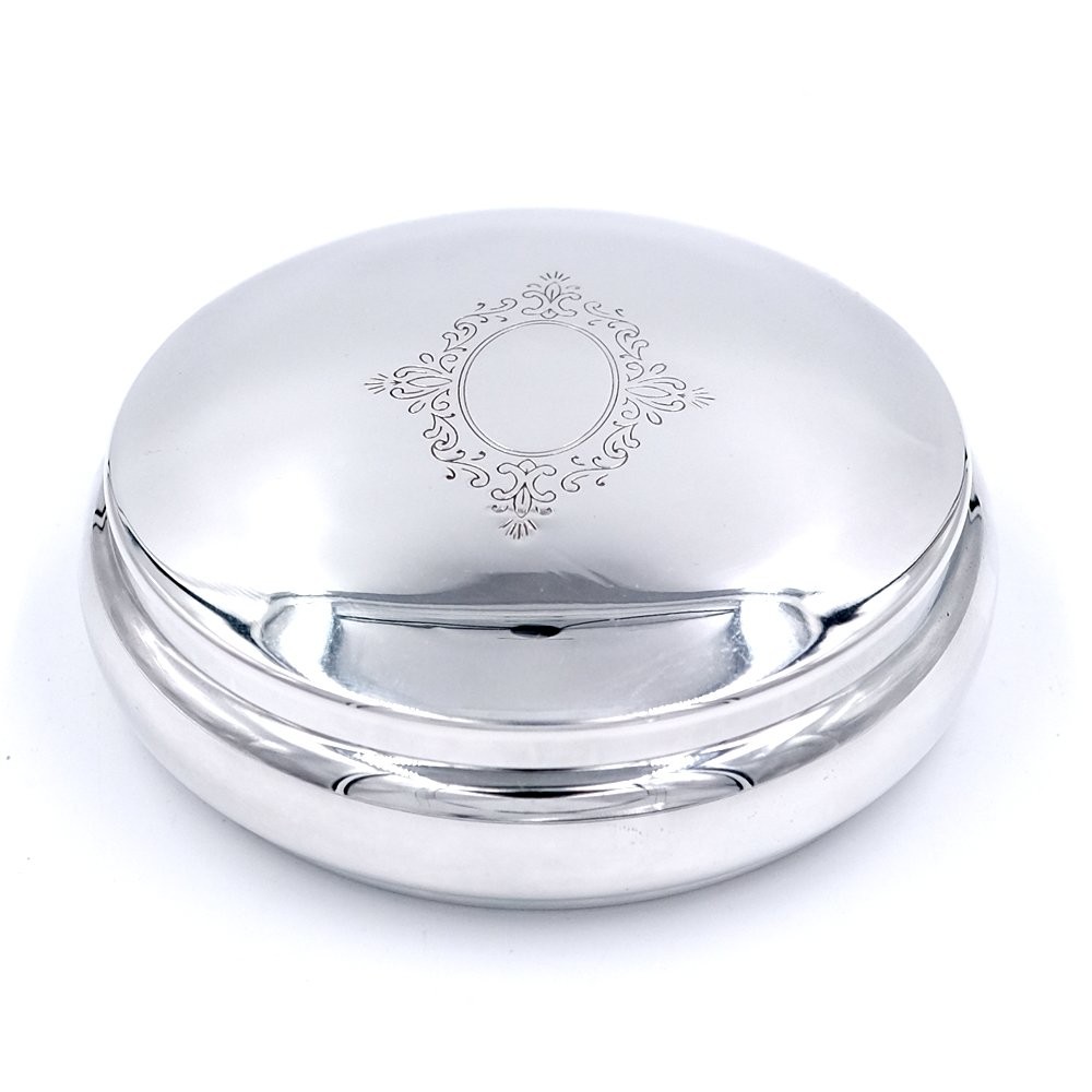 Sterling Silver Round Jewelry Box