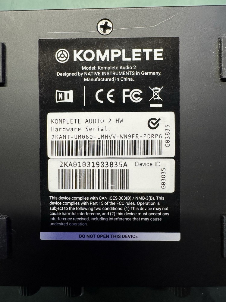 Native Instruments Komplete Audio 2 Audio INTERFACE - USED - PERFECT CONDITION