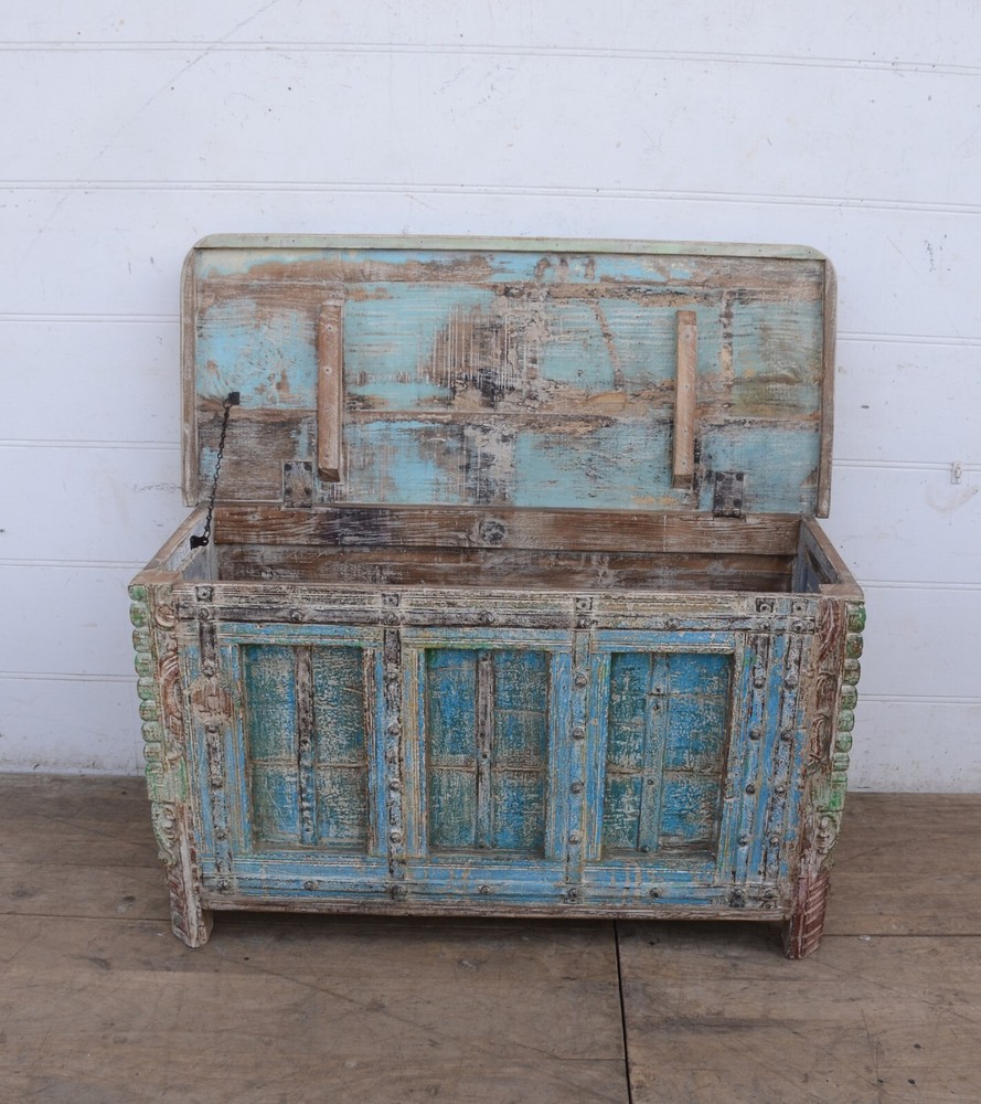 Reclaimed Teak Wood Trunk with storage