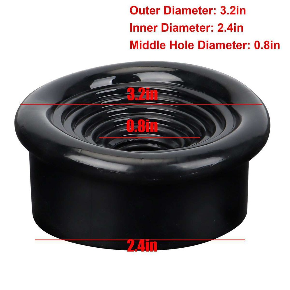 3 Black Universal Silicone Replacement Donut Sleeve for Penis Pump Accessory
