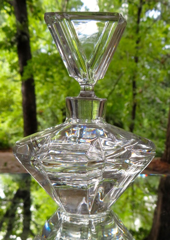 Mikasa Crystal Perfume Bottle Bottle Mint with Label