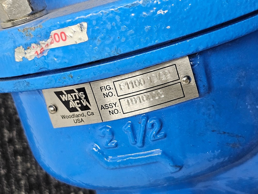 Watts ACV F1100 Single Chamber Control Valve Full Port T910003 2-1/2 Heavy Duty