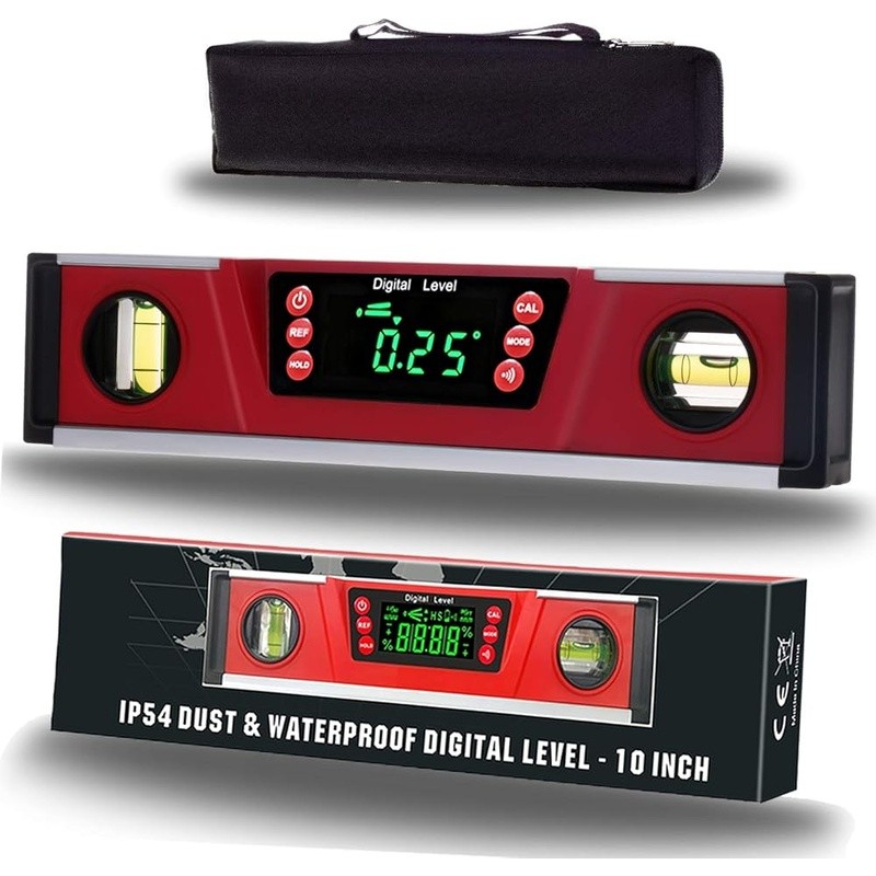Digital Level Magnetic Inclinometer Protractor W/ LED Display Audio Indicator US