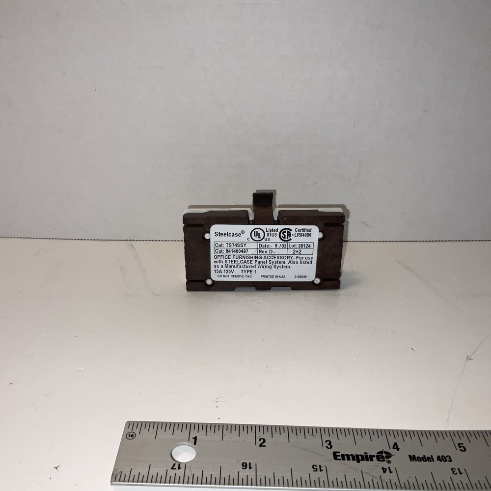 Steelcase Outlet White Plug TS74SSY - From Working Environment - Lot 5