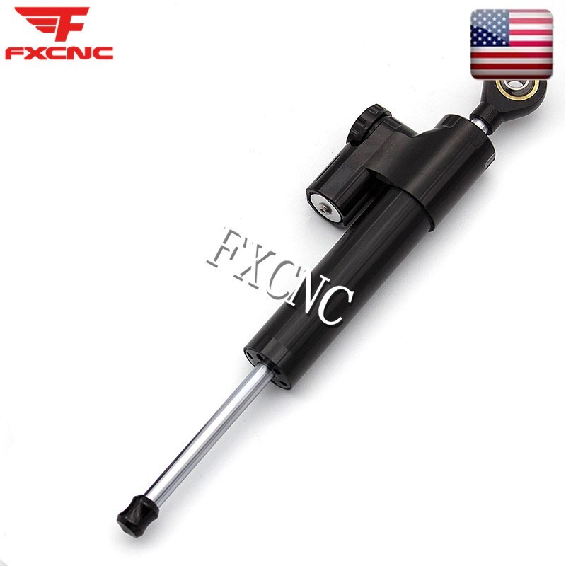 Black Steering Damper Stabilizer & Mounting Bracket Kit For Ducati Monster 696