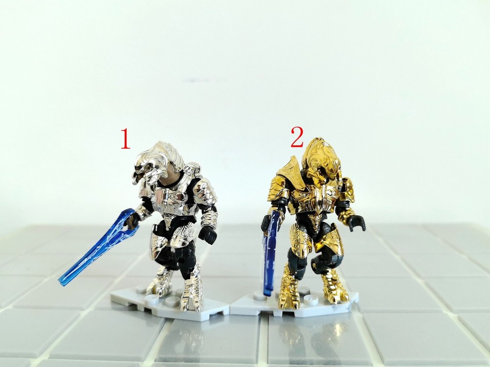 Mega Bloks Halo Gausshog  Arbiter Figure (Customized electroplated), select