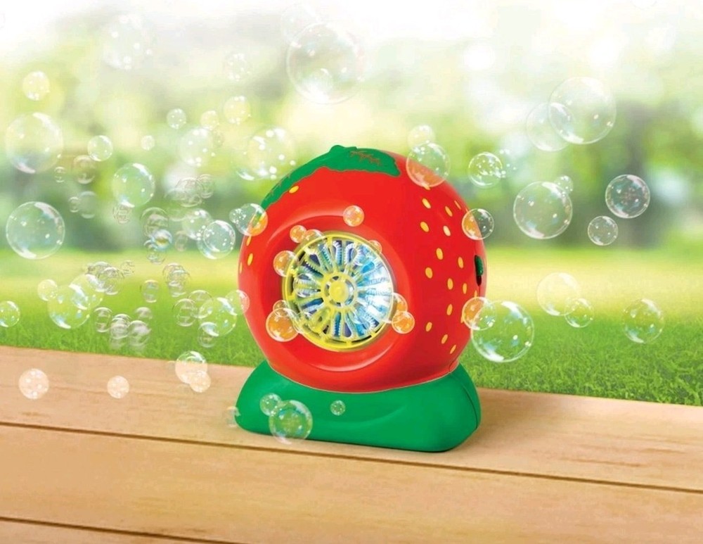 Strawberry Bubble Blower Includes Strawberry Scented Bubble Solution (PT3)