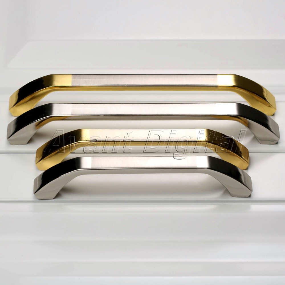 Simple Modern Alloy Door Pulls Handles Drawer Kitchen Cabinet Cupboard Knobs