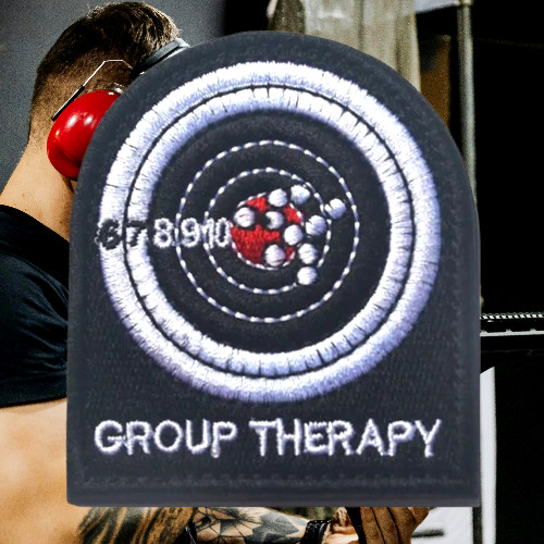 GROUP THERAPY - Archery Target Gun Range Darts Embroidered Hook & Loop Patch